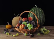 Fruits And Melons Royalty Free Stock Photo Fruits And Melons Royalty Free Stock Photo