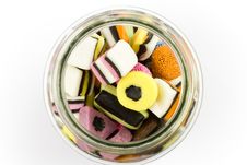 Glass Jar Filled With Liquorice Candy Royalty Free Stock Photos Glass Jar Filled With Liquorice Candy Royalty Free Stock Photos