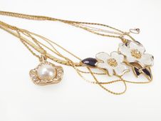 Gold Necklaces Royalty Free Stock Images Gold Necklaces Royalty Free Stock Images