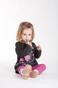 Little Girl With Lipstick Stock Images Little Girl With Lipstick Stock Images