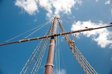 Mast Of The Replica Of A Columbus S Ship Stock Photos Mast Of The Replica Of A Columbus S Ship Stock Photos