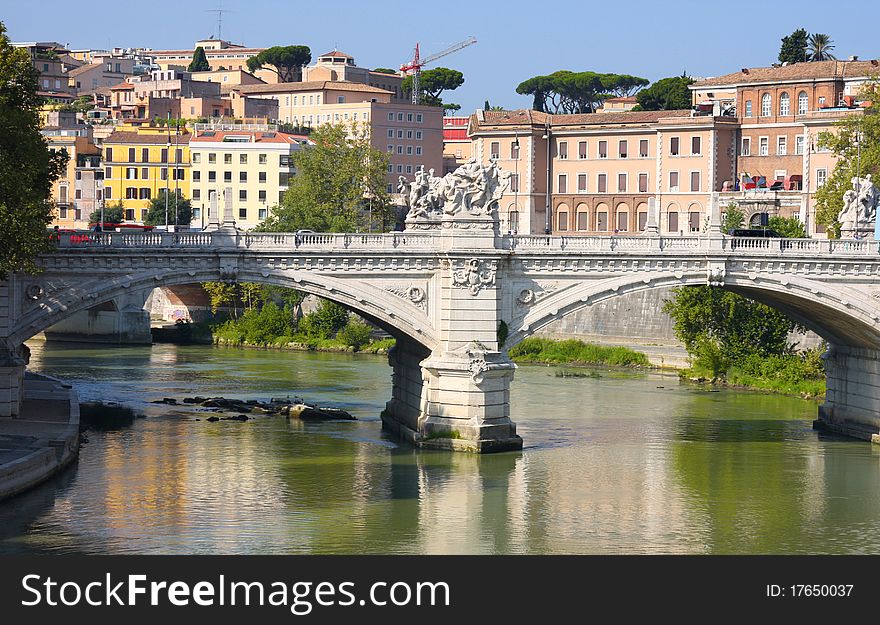 Ponte Vittorio Emanuele II in Rome, Italy