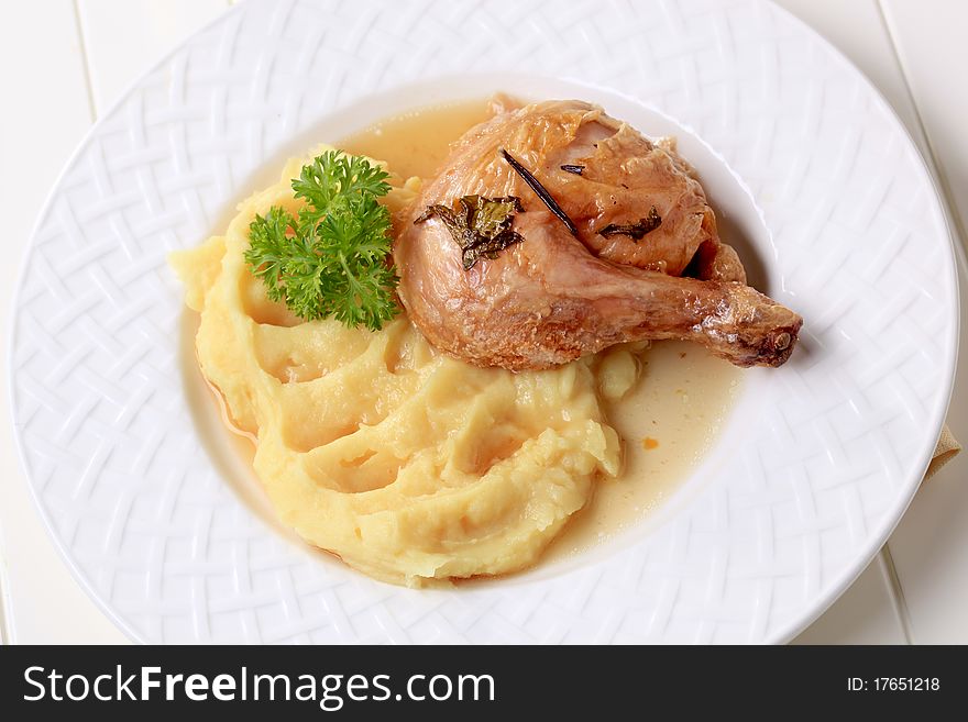 Roasted Chicken And Mashed Potato