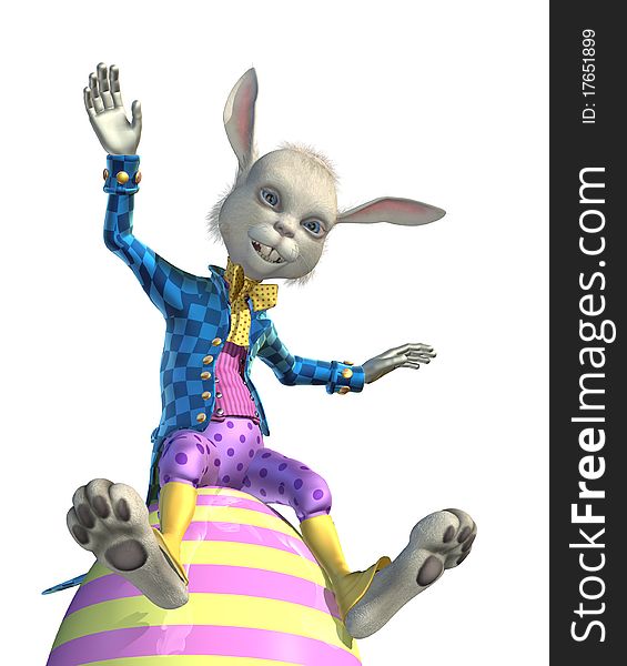 Easter Bunny Having Fun