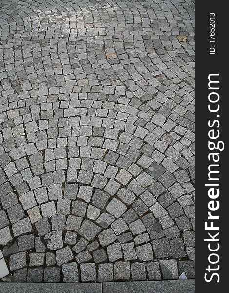 Image composed of blocks of paving the way background