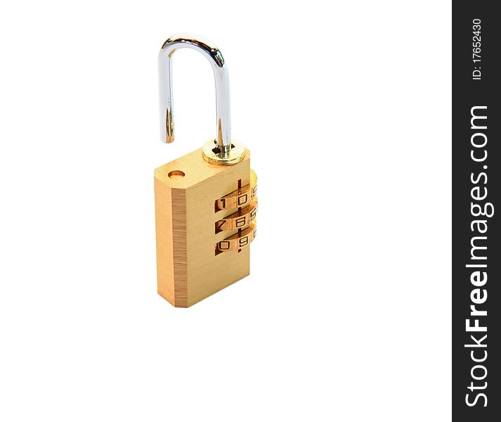 Open metallic numeric padlock