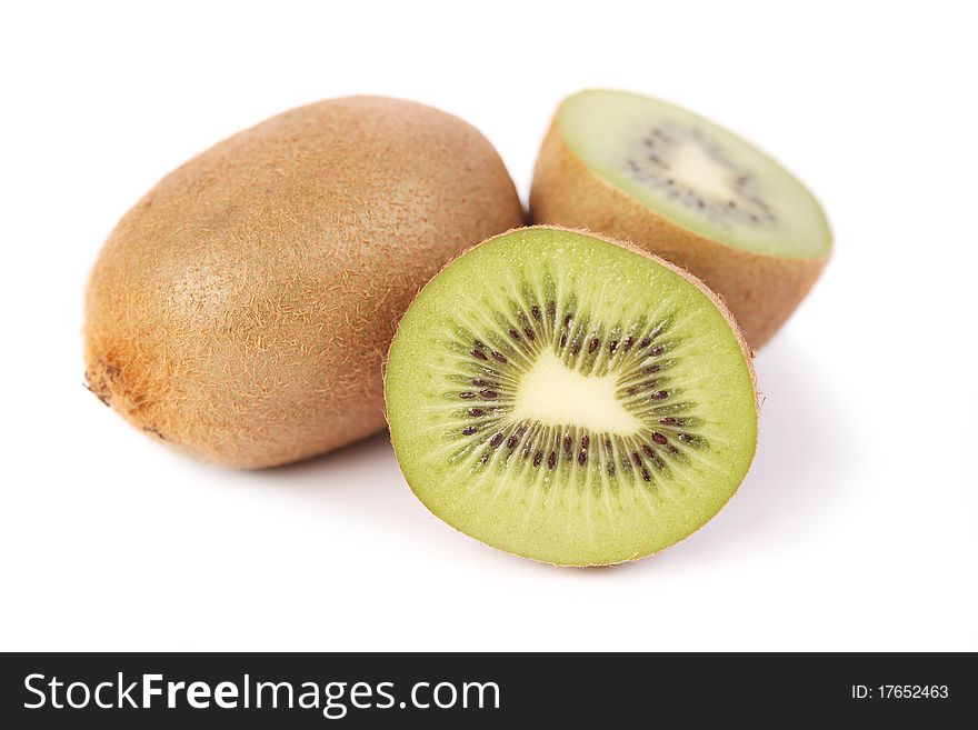 Fresh kiwi isolated on white. Fresh kiwi isolated on white