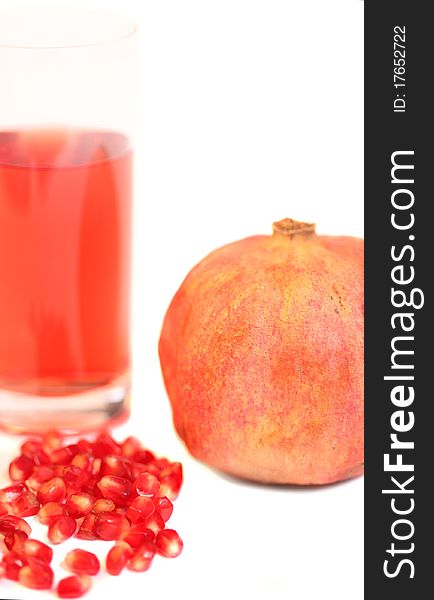 Pomegranate fresh squezed juice and flesh. Pomegranate fresh squezed juice and flesh