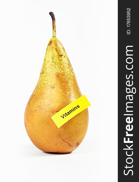 Label on pear - healthy concept