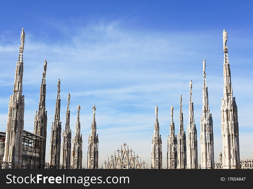 Gothic Spires, Cathedral Of Duomo