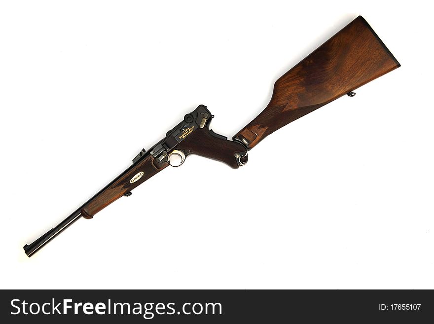 German Mauser weapon with click kolf 1905. German Mauser weapon with click kolf 1905