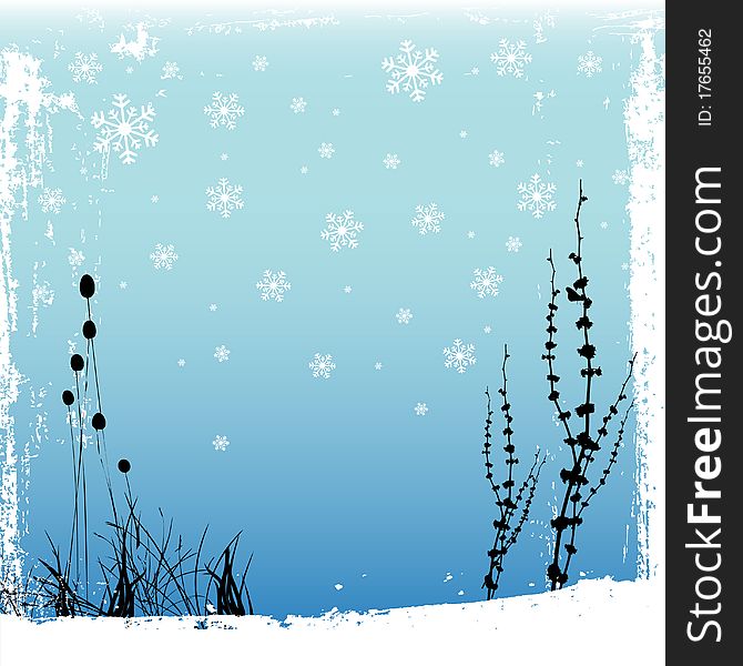 Decorative winter design background vector