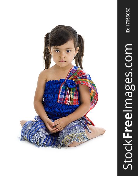 Little Girl In Traditional Thai Clothes