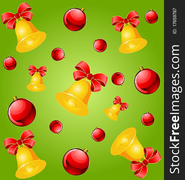 Christmas Background With Bells