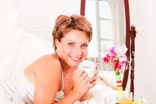 Breakfast In Bed Royalty Free Stock Image