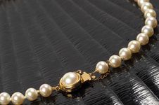 Pearl Necklace Fragment Royalty Free Stock Photo Pearl Necklace Fragment Royalty Free Stock Photo