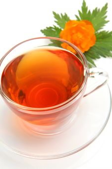 Cup With Tea And A Flower Royalty Free Stock Photo Cup With Tea And A Flower Royalty Free Stock Photo