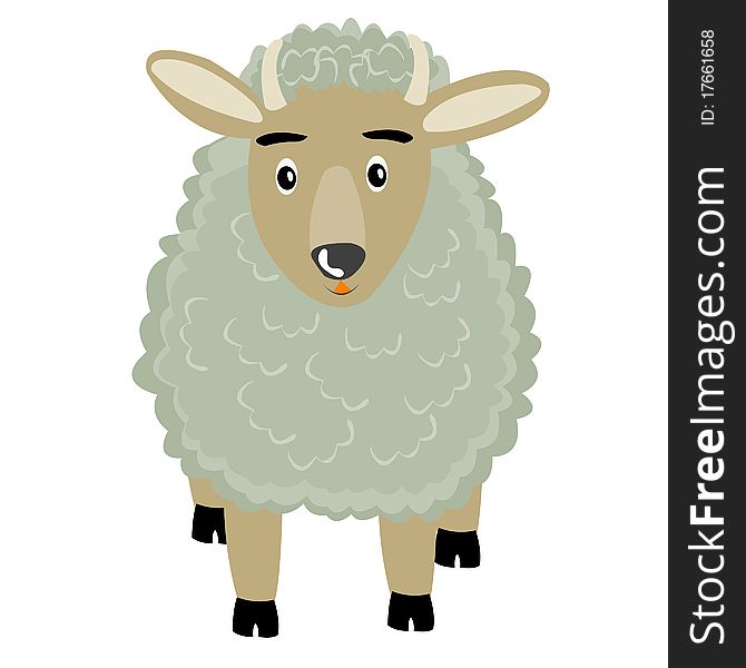Illustration Of The Curly Ram
