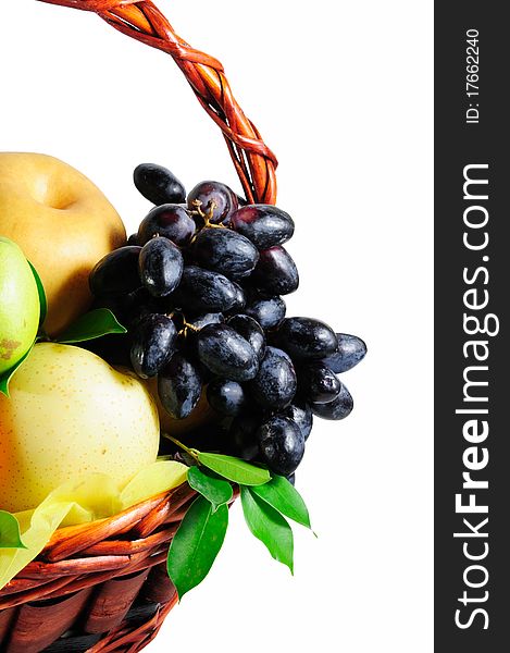 Tropical fruits against white background. Tropical fruits against white background