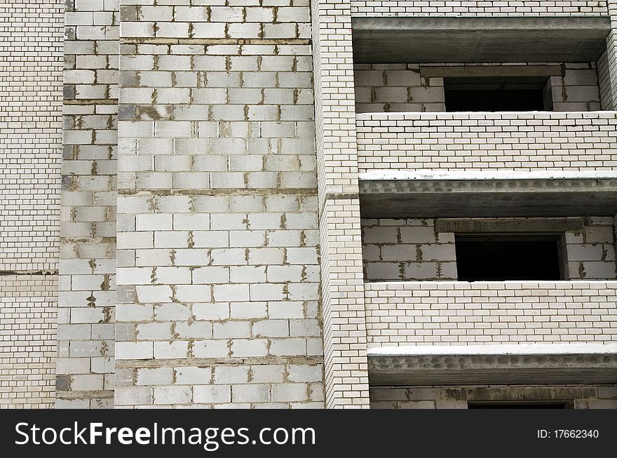 Wall of an under construction building