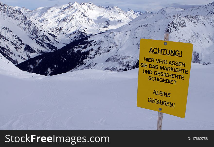 Skiing Region Arlberg. Vorarlberg. Austria. Skiing Region Arlberg. Vorarlberg. Austria