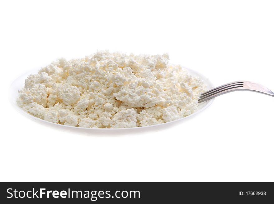 Dairy product, isolated on a white background