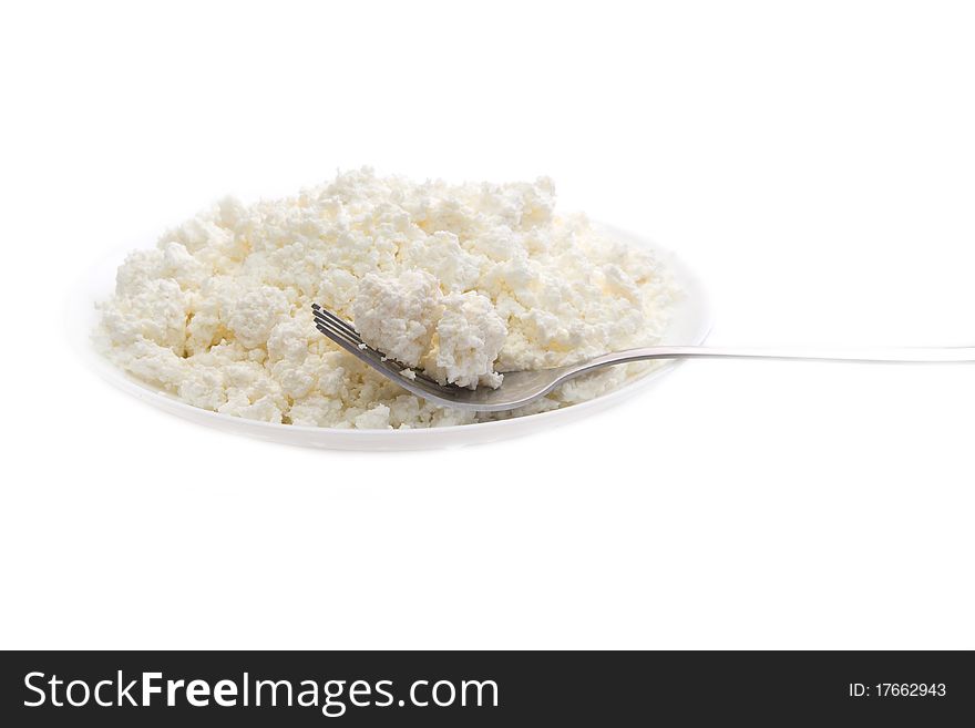Dairy product, isolated on a white background