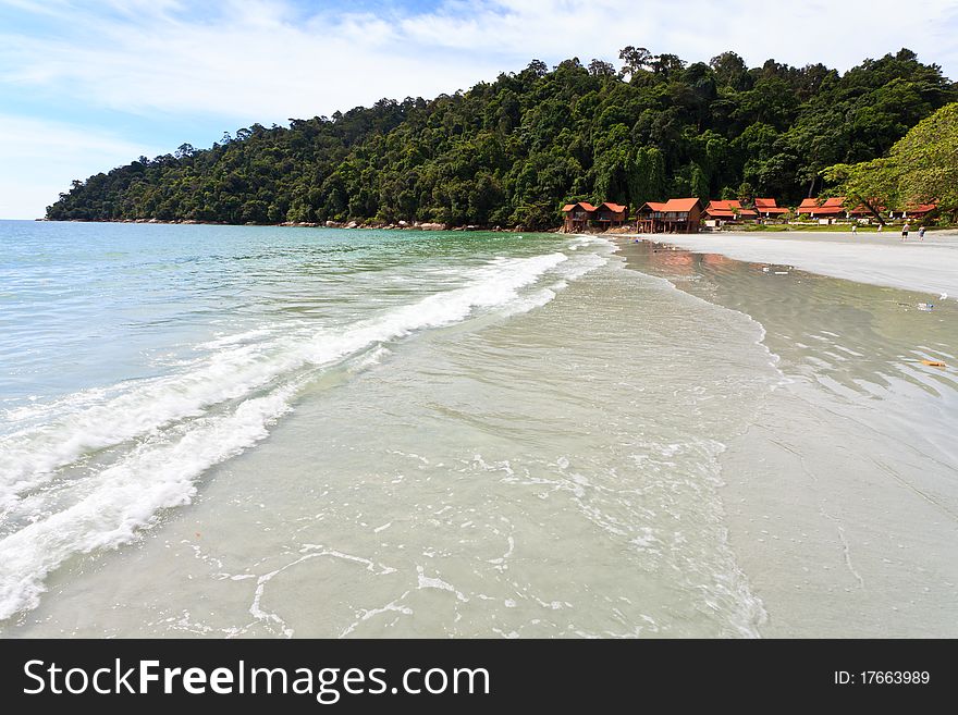 Resort Near The Beach On A Tropical Island