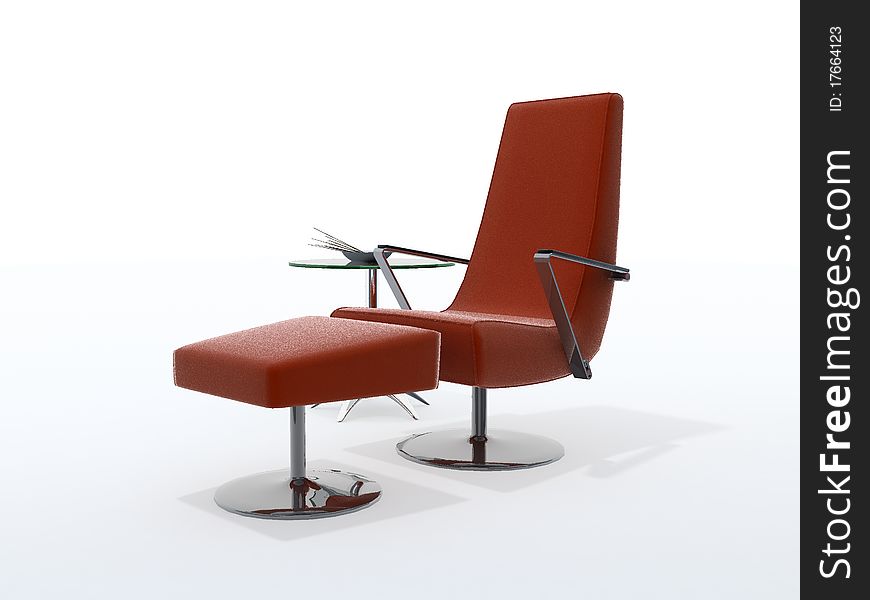 Chair 3d rendering