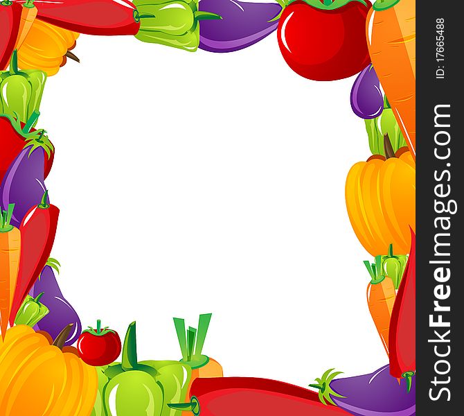 Illustration of vegetables wit isolated background