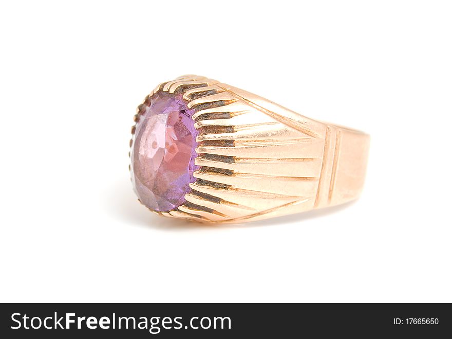 The Golden Ring with amethyst