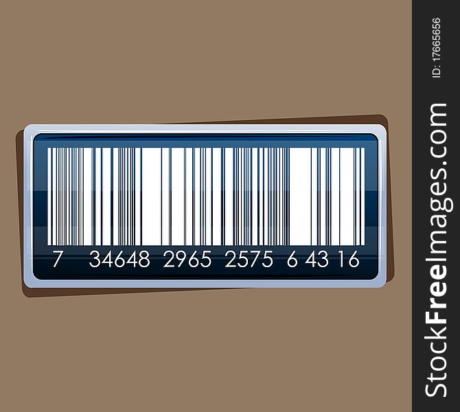 Illustration of barcode with isolated background