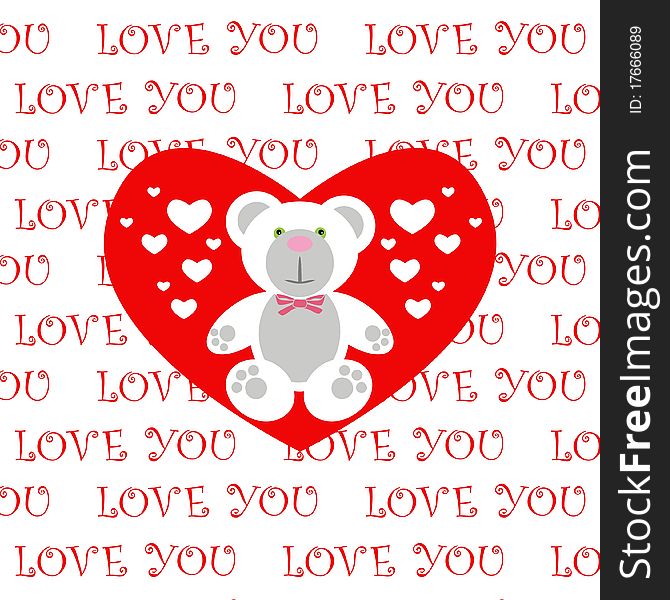 Love Card Teddy