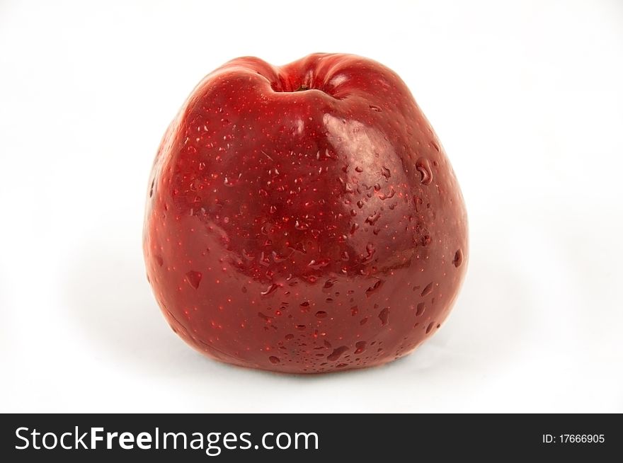 One red apple the image was shot with studio light