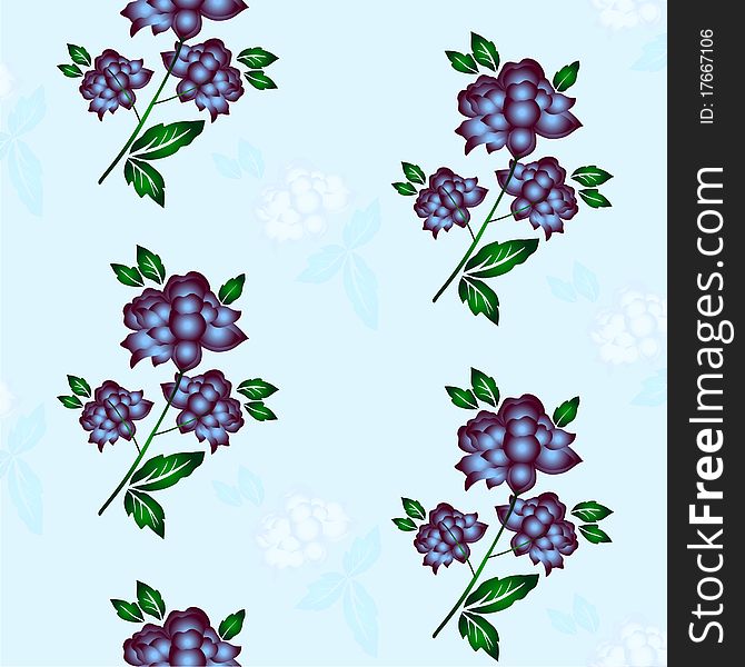 Seamless floral background. Repeat many times. Vector illustration.