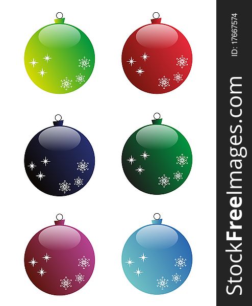 Vector image of christmas ball decoration