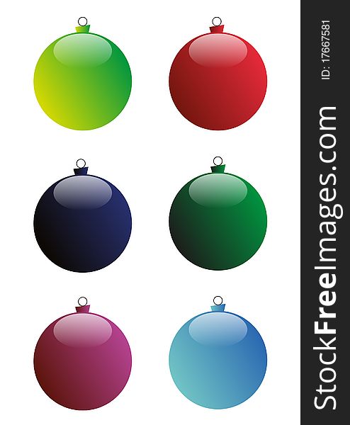 Vector image of christmas ball decoration