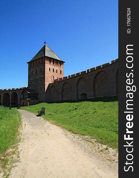 Aging fortress on green hill