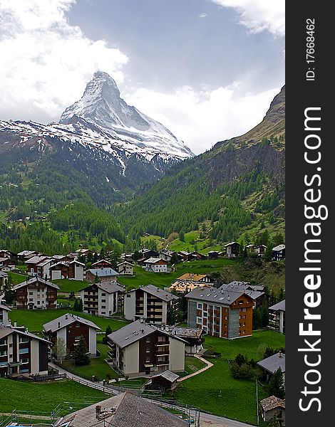 Village At The Foothill Of Matterhorn