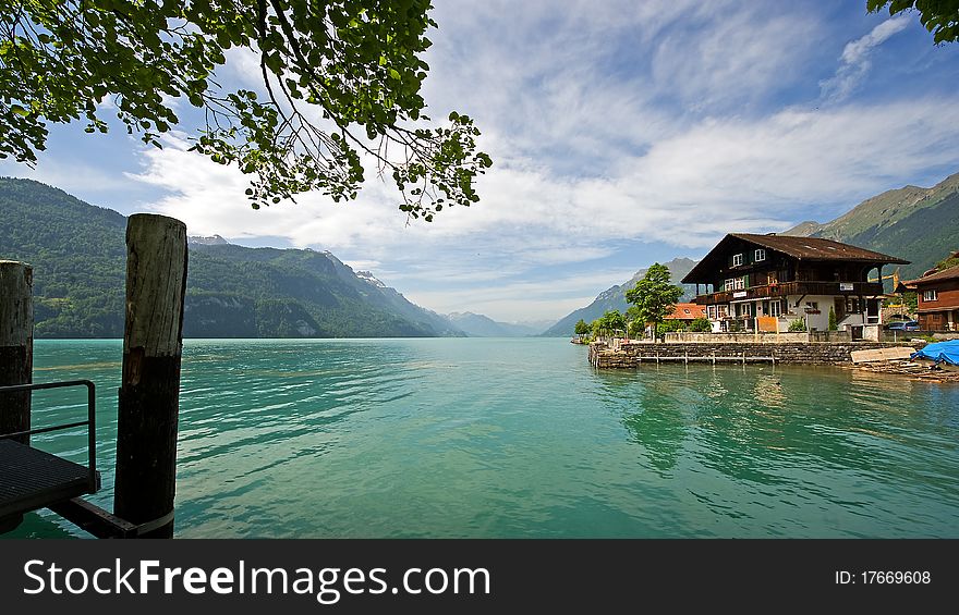 Lakeside of Brienz in Swiss. Lakeside of Brienz in Swiss.
