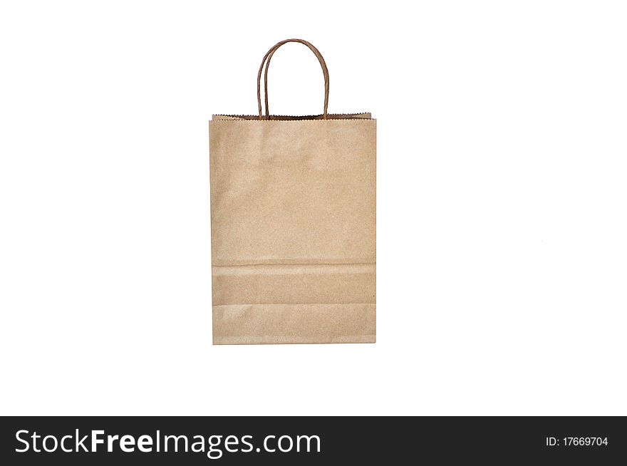 A brawn shopping bag isolate