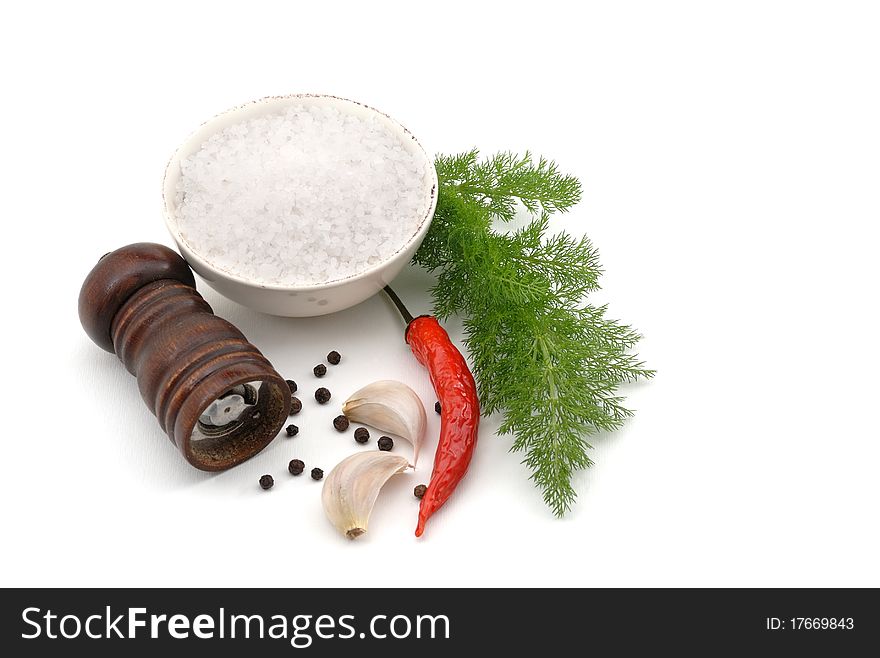 Basic ingredients for a typical italian seasoning