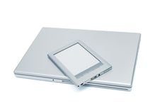 Laptop And E-book Stock Photography Laptop And E-book Stock Photography