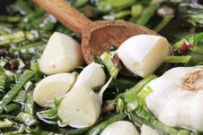 Stir Frying Spring Onion And Garlic Stock Images Stir Frying Spring Onion And Garlic Stock Images