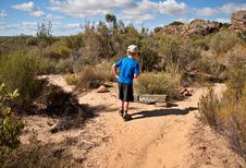 Boy Hiking To Waterfall Royalty Free Stock Image Boy Hiking To Waterfall Royalty Free Stock Image