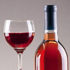 Glass And Bottle Of Rose Wine Royalty Free Stock Photo Glass And Bottle Of Rose Wine Royalty Free Stock Photo