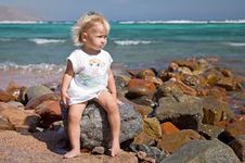 Little Girl At The Beach Stock Images Little Girl At The Beach Stock Images