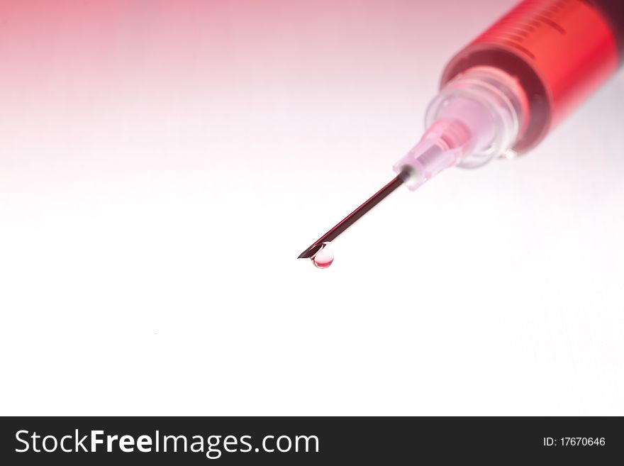 Red Medication With Colorful Background.