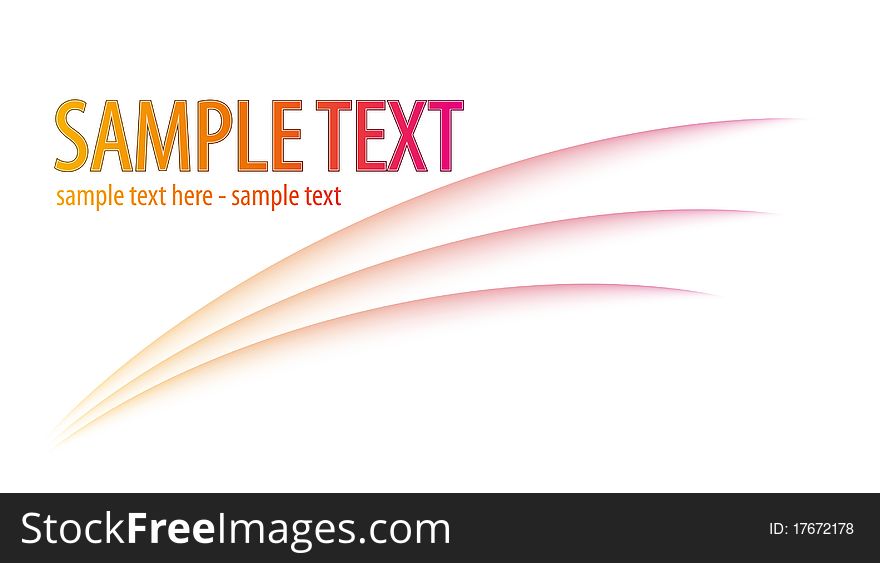 Abstract design with sample text. Abstract design with sample text.