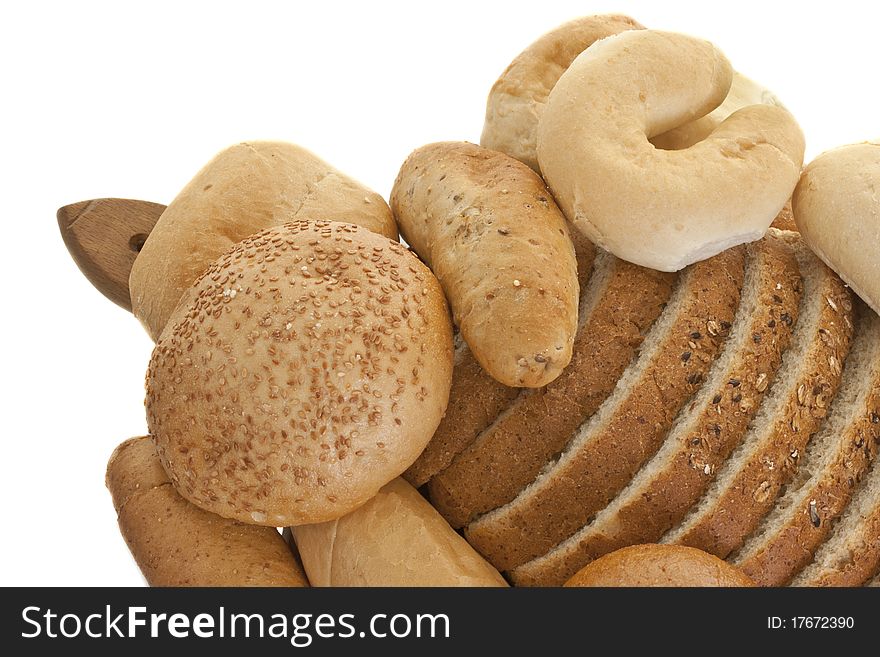 Fresh bread on cutting board